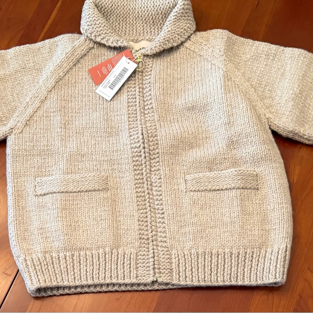 Misha and Puff Cozy Oyster Knit Long Sleeve Women's Cardigan Sweater w/pockets - Picture 3 of 5